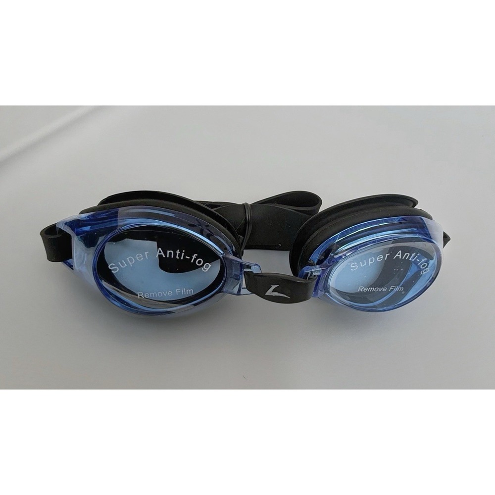 Leader Swim Goggles Adult Blue Black Castaway  Regular Fit New Without Packaging